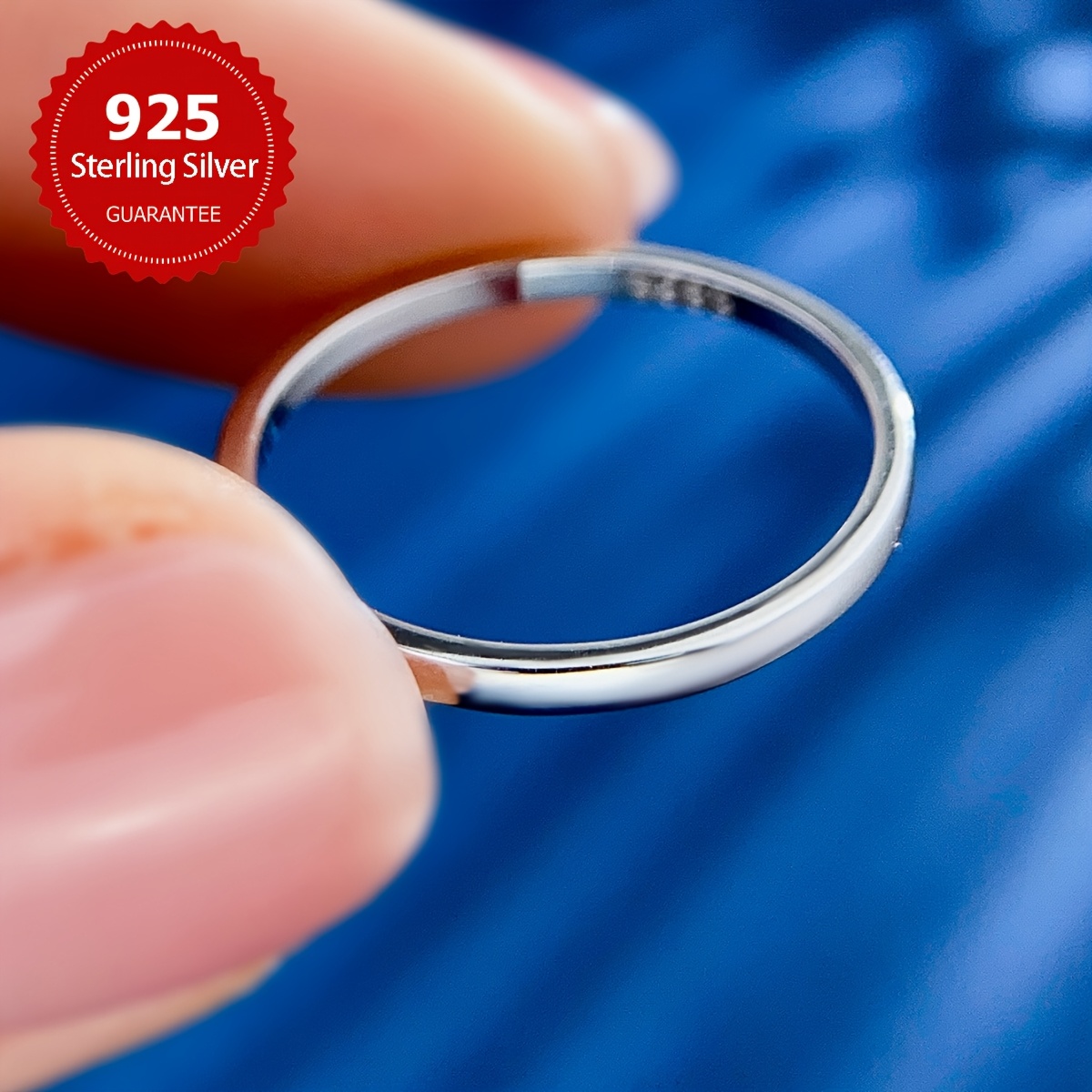 Thin s925 Sterling Silver Minimalist Ring for Women